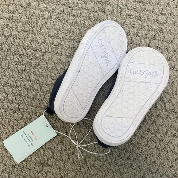 🆕NWT Cat & Jack Dwayne Toddler Navy Blue Slip-On Sneakers size 7 - Picture 6 of 7